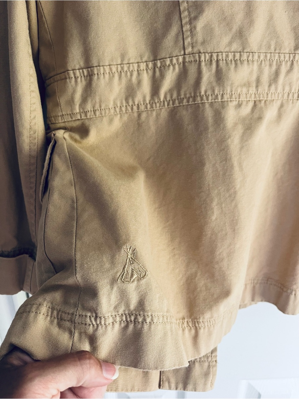 Pendleton Utility Jacket Women Tan Safari Jacket Button Front size medium - Picture 10 of 15